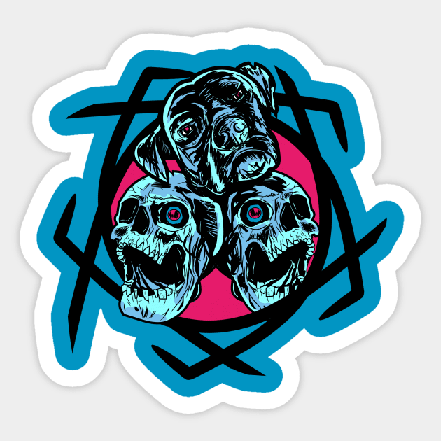 Tough Dog Sticker by RG Illustration